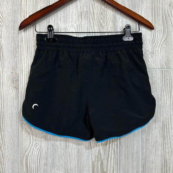 Zyia Active Reversible Flip It Running Shorts 
Elastic Waistband Black Blue SZ S - Picture 8 of 11